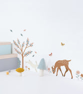 JÖRO - Stickers muraux - Forêt biche et animaux